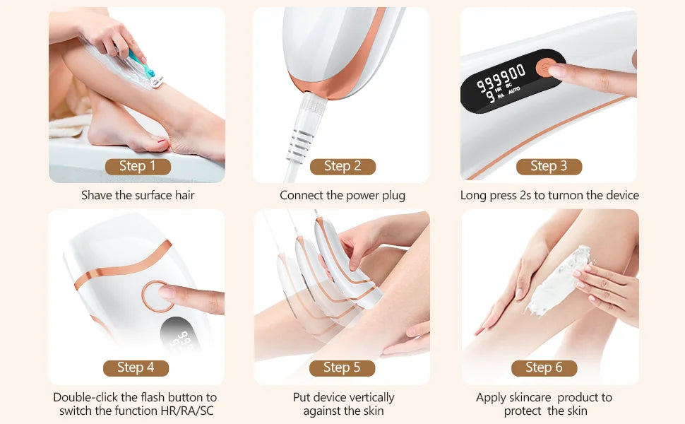 SilkLux™ Pro — Permanent IPL Laser Hair Removal Handset